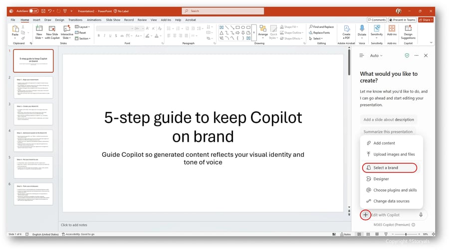 SCREENSHOT 6 WITH SELECTION OF BRAND KIT]
