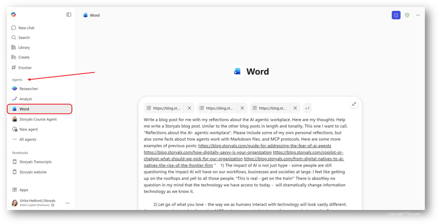 Screenshot AI Agents in Word copyright-1