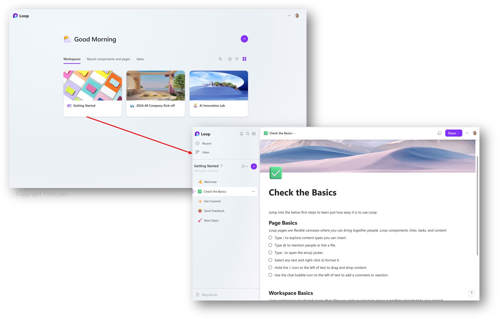 Loop workspaces