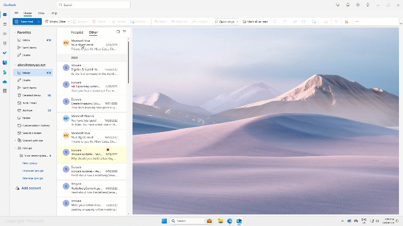 Outlook performance