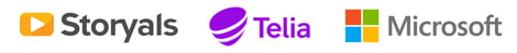 Microsoft Telia Storyals logos