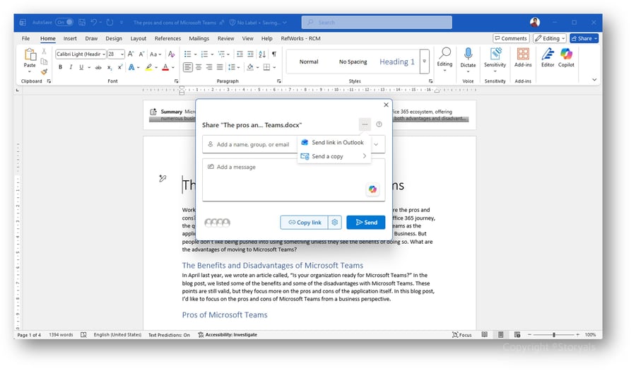 Word sharing file