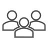 Grey icon 3 people